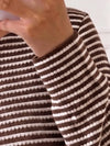 Striped Off Shoulder Knit Top